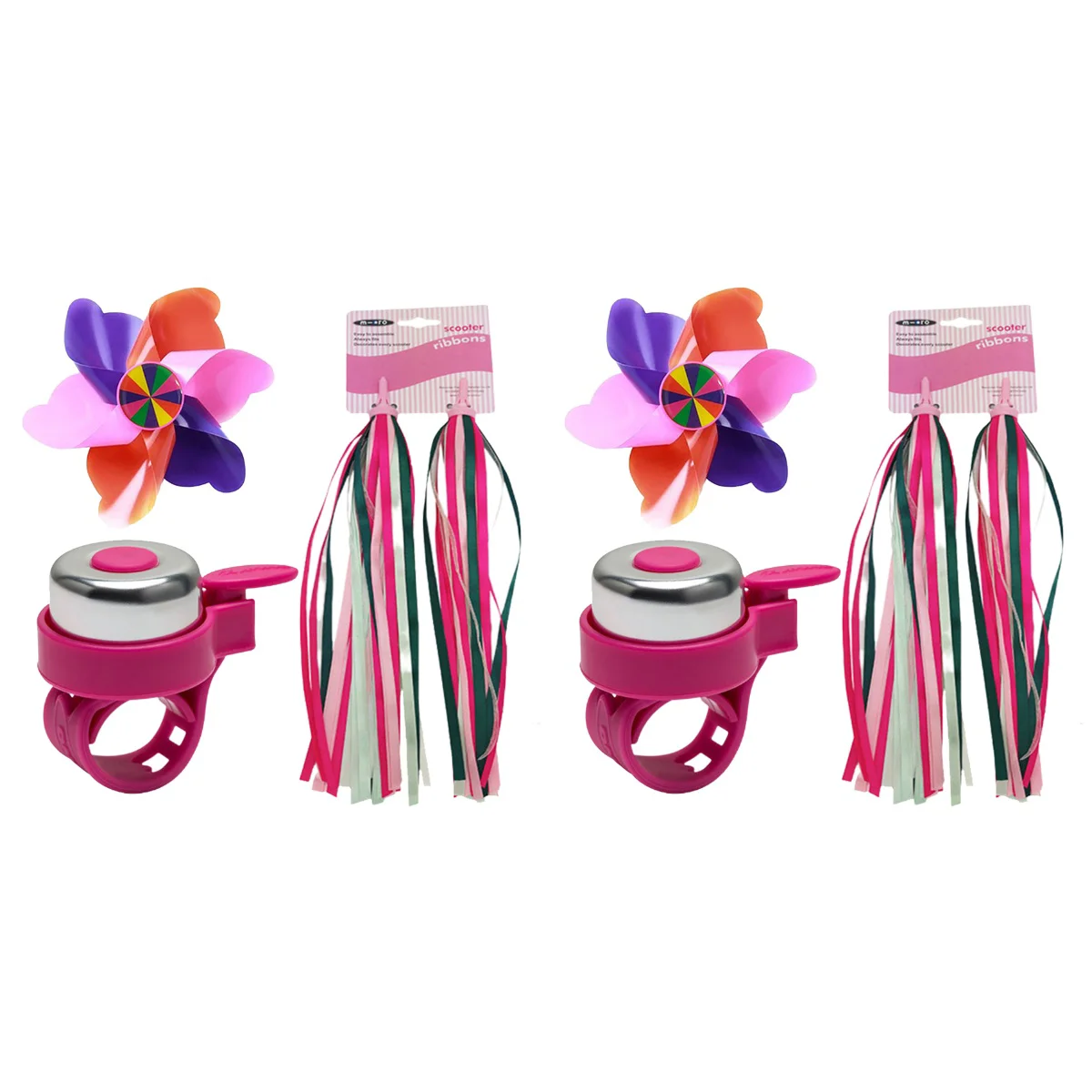 

6 PCS Kids Bike Tassels Kids HandleBar Horns Kids Bike Accessories Kids HandleBar Bell Bike Flower Bell