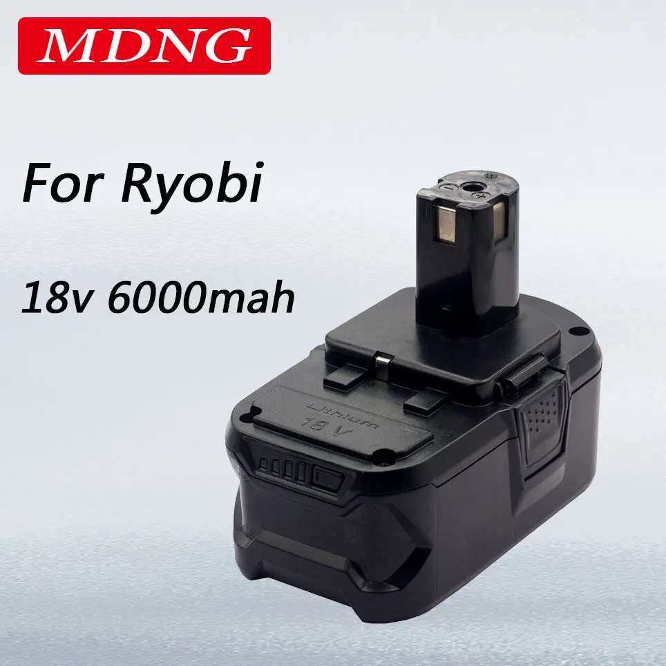 

Replace Ryobi ONE18V Wireless Power Tool BPL1820 P108 P109 P106 RB18L50 RB18L40 Lithium Ion Battery 6000mAh