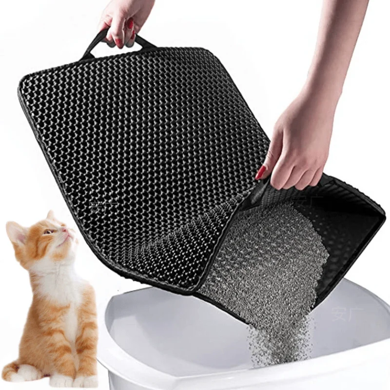 

Waterproof Double Layer Pet Litter Mat Non-slip Sand Cat Pad Washable Pet Dog Bed Pet Cat Litter Mat Cat Mat Kitten Pet Supplies