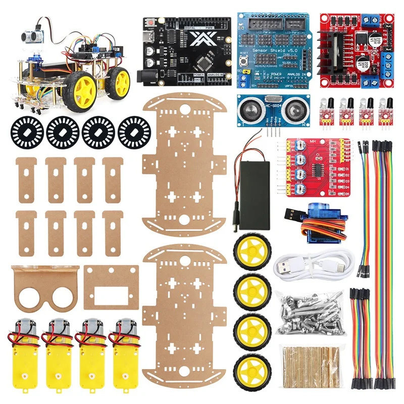 

Smart Robot Car Kit Upgrade For Arduino Project Stem Starter Uno Complete DIY Electronic Robotics Educational Kit