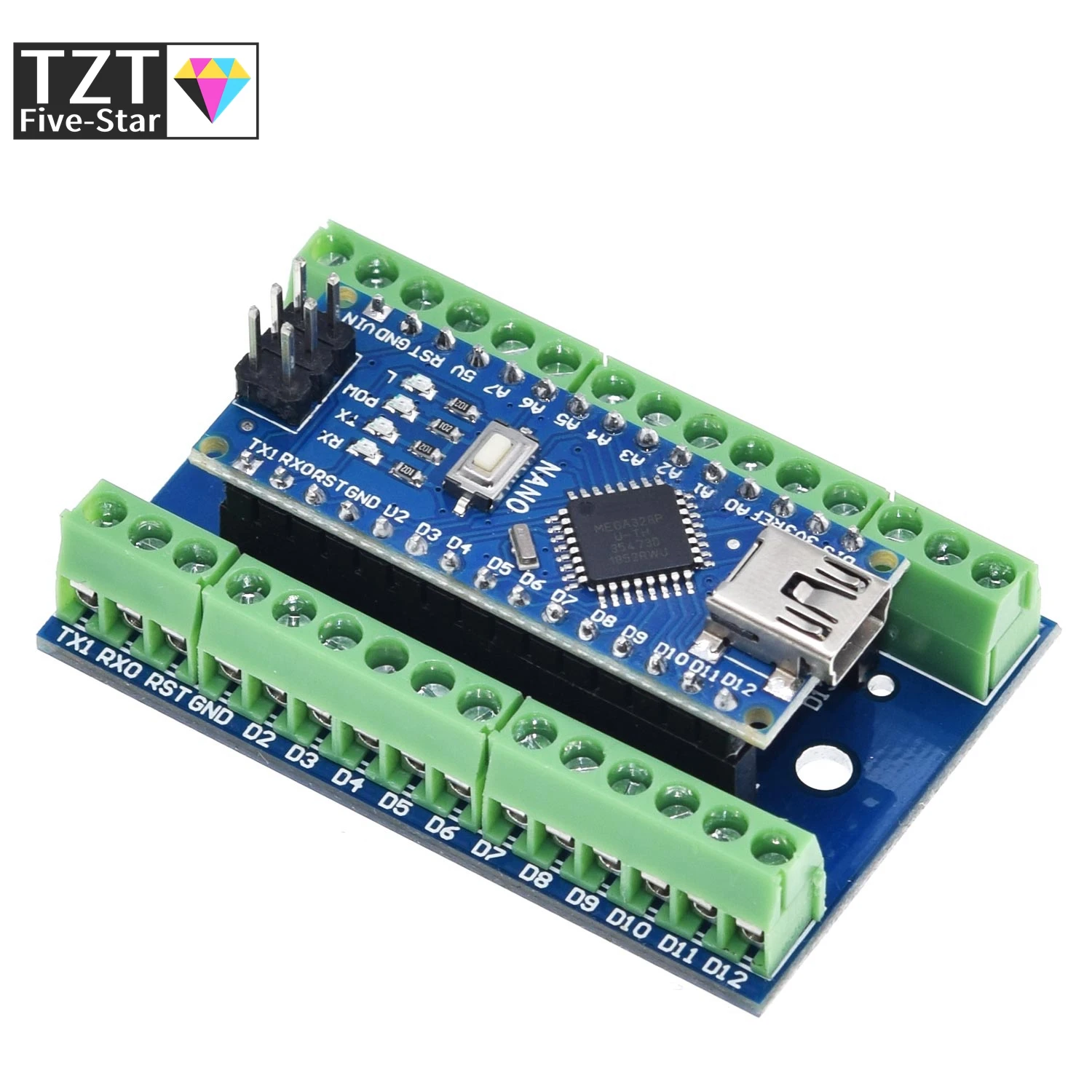 Плата расширения NANO IO Shield для Arduino AVR ATMEGA328P