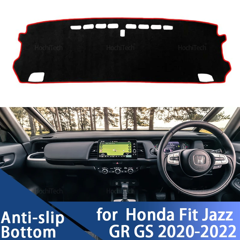 Фото Для Honda Fit Jazz GR GS 2020 2021 2022, чехол для приборной панели автомобиля, избегайте легкой панели, инструментальная платформа, чехол, коврик, аксессуары для ковров №1