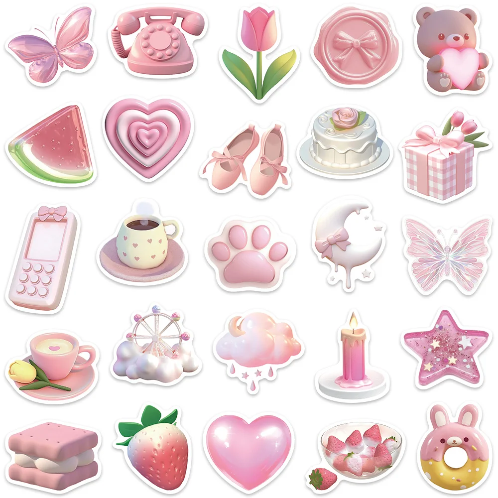 Наклейки в корейском стиле для телефона ноутбука чемодана 50 шт