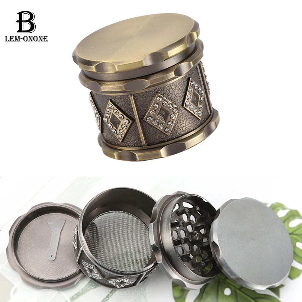 

Измельчитель из цинкового сплава для трав, 1/2/4 шт., диаметр 60 мм, 4-слойный металлический измельчитель табака, аксессуары для курения для друз...