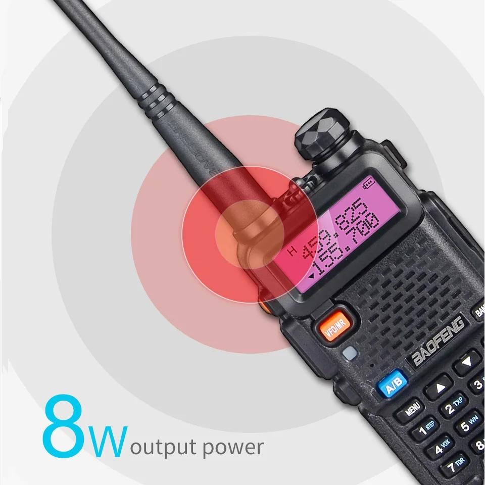 Free Shipping BAOFENG uv5r 8w Walkie Talkie Scanner Radio Station VHF UHF Ham CB Radio Amateur hf Transceiver UV-5R for Truckers