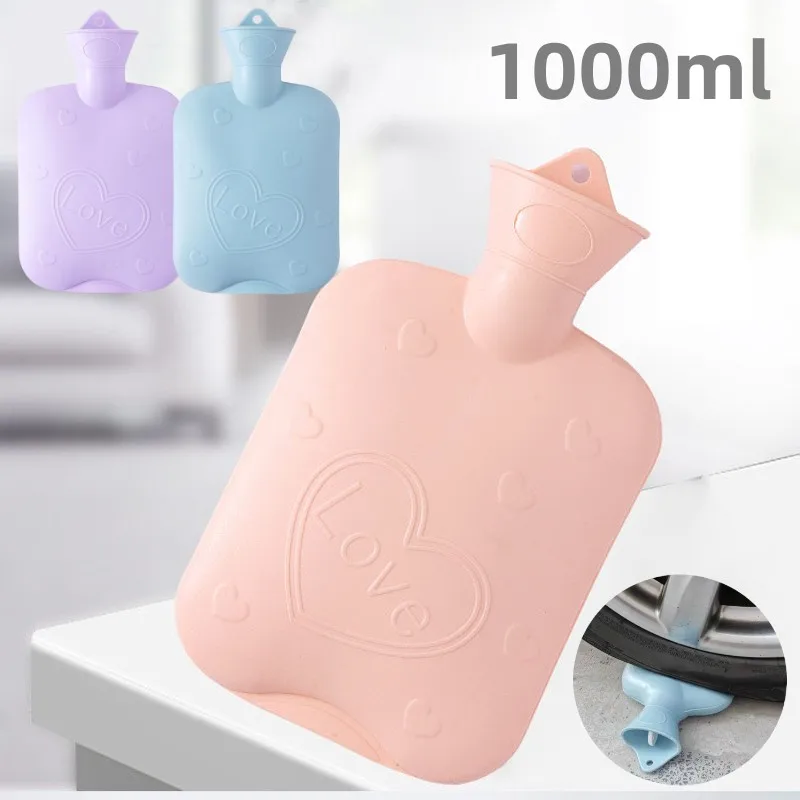 

1000ml Hot Water Bag Winter Hand Warmer Portable Thick Hot Water Bottle Feet Hot Water Bottle Home Insulated Water Bag Girl Gift