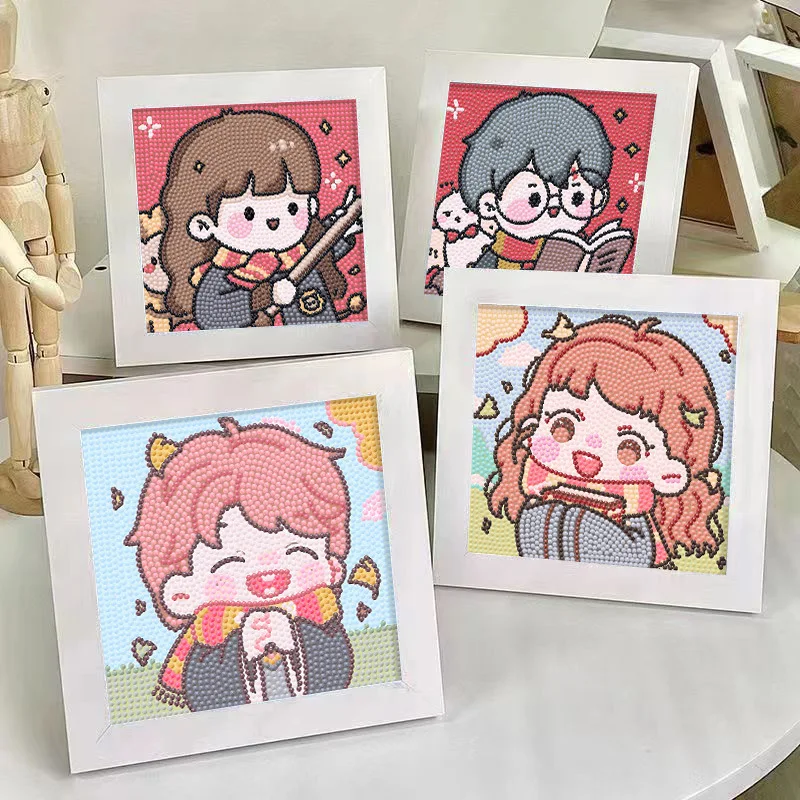 

Children's Kawaii Diy Diamond Harries Puzzle Patch Potters Q Edition Cartoon Student Boy and Girl Wisdom Toy Children's Day Gift