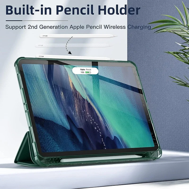 Чехол Funda Ipad Pro 12.9 Air 11 2024 10.5 10.2 С Держателем Для Карандашей Защитный Из
