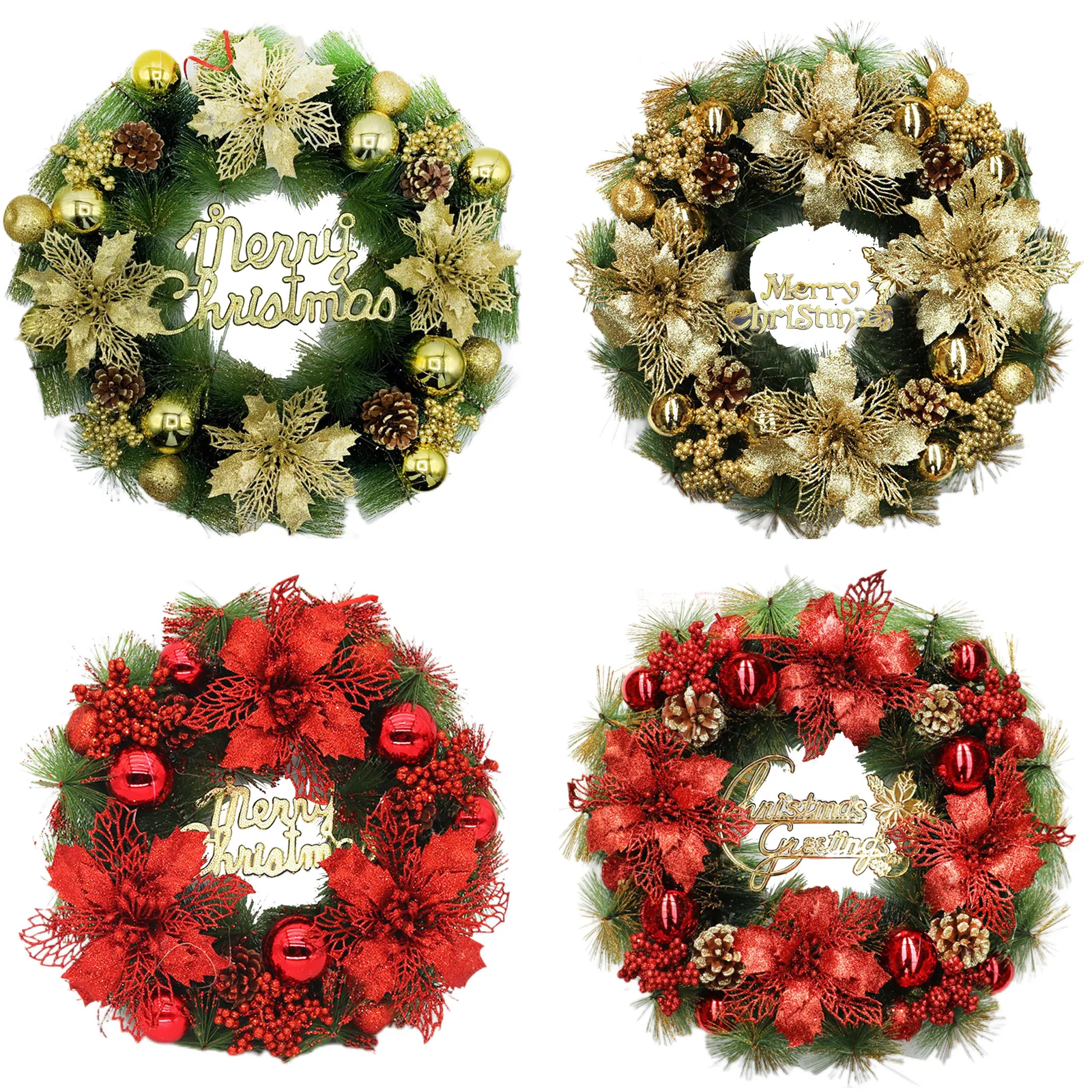 

Рождественские венки, подвесное украшение для двери, искусственная гирлянда Xmsa для дома, окна, стен, дома и улицы, Рождественское украшение, Рождество 2023