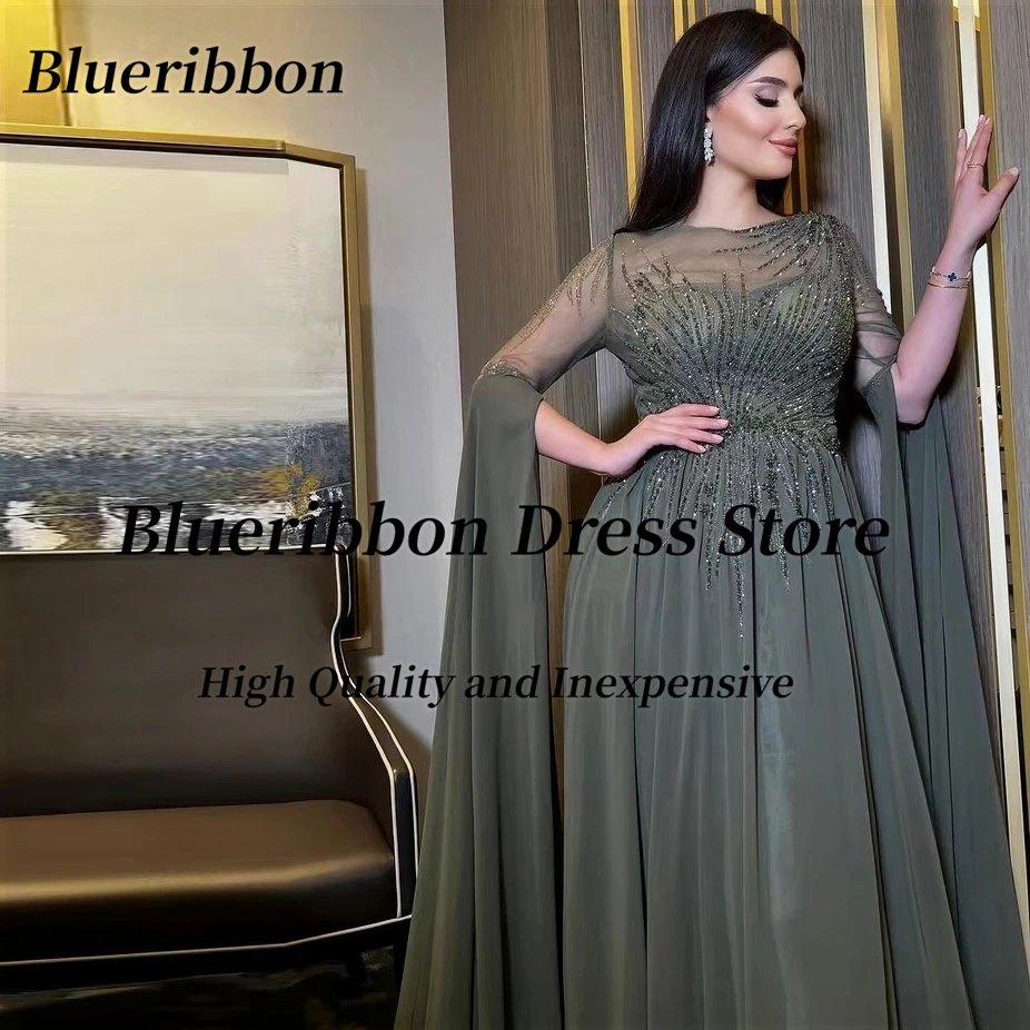 Женское вечернее платье с длинным рукавом Blueribbon Aso Ebi для выпускного вечера