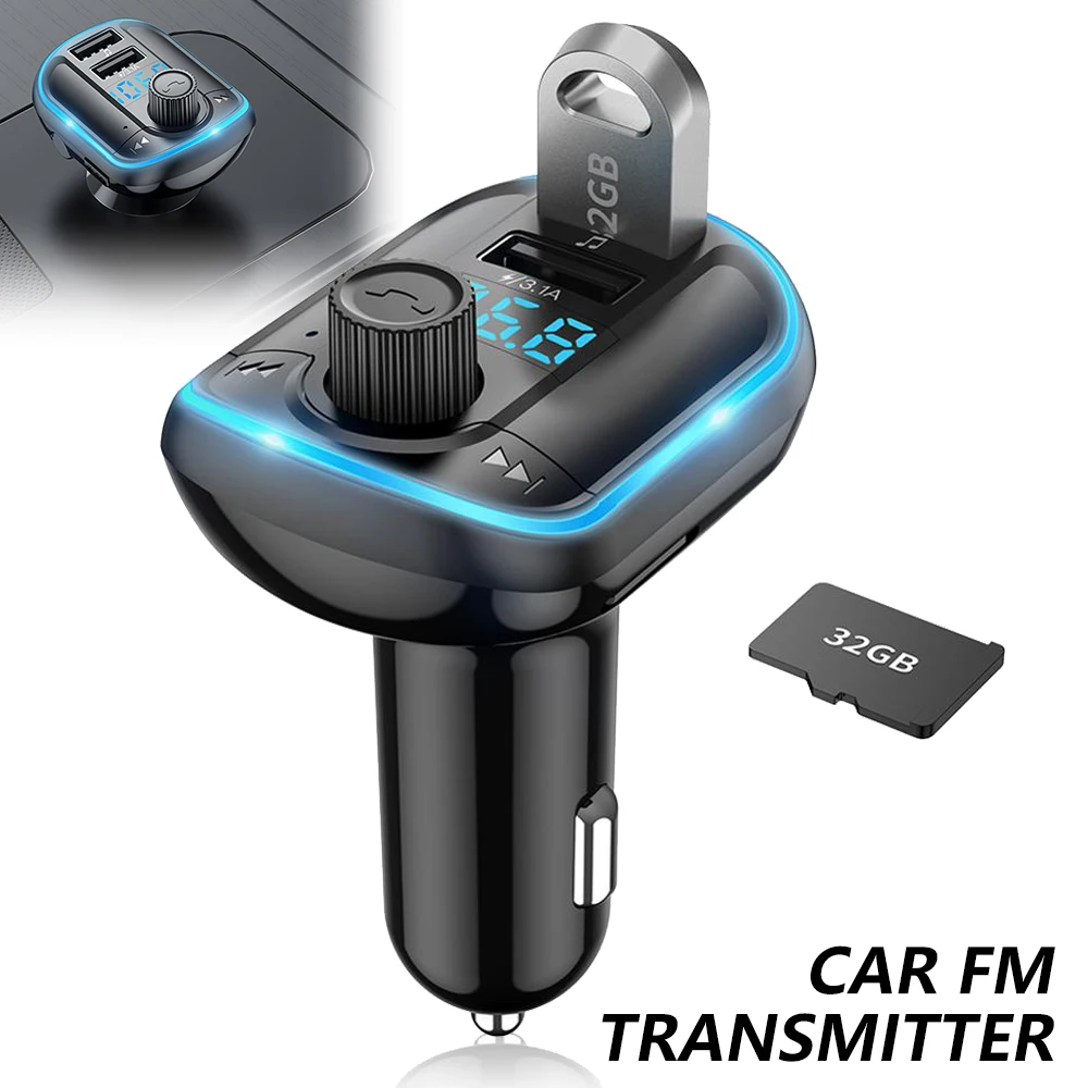 FM-передатчик для автомобиля Bluetooth 5 0 автомобильный радиоприемник аудио адаптер
