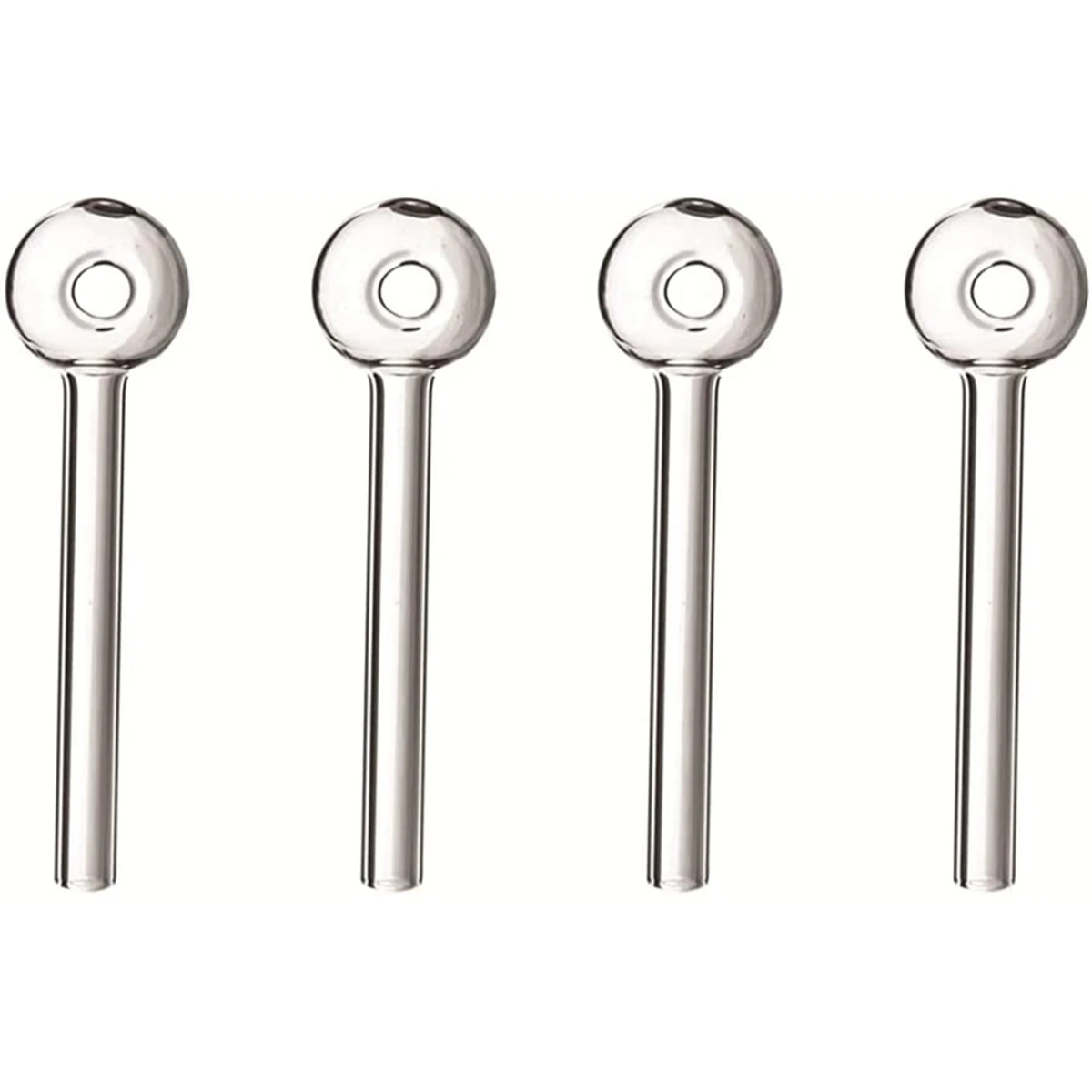 

4 Pieces of Manual Thick Oil Lamp with Anti-Glass Burner (Transparent)