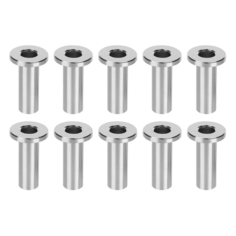 

120 Pack T316 Stainless Steel Protector Sleeves For 1/8 Inch Wire Rope Cable Railing DIY Balustrade With 3Pc Drill Bit