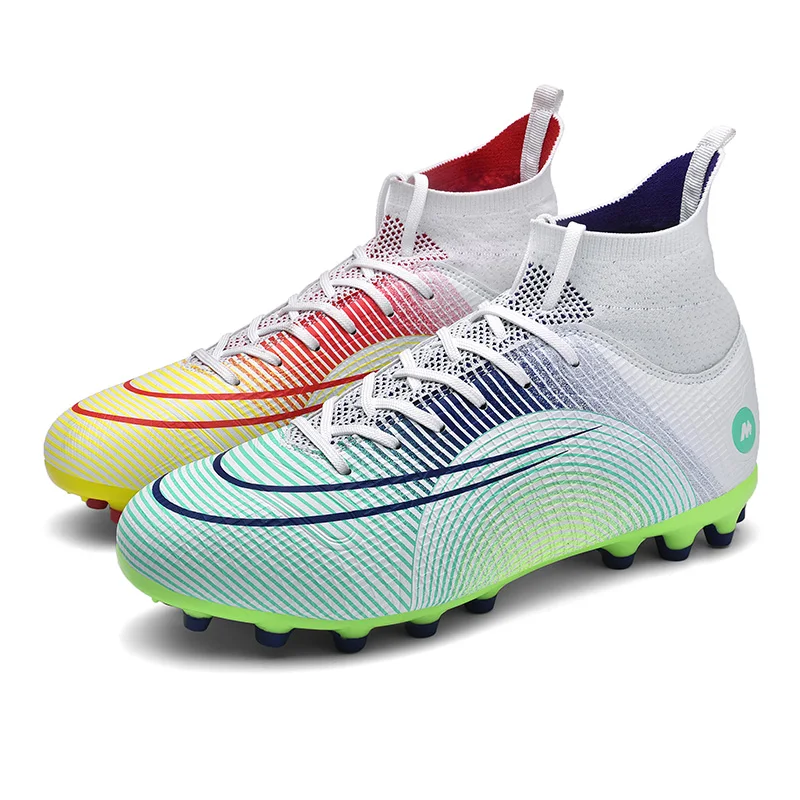 2023 High Quality New Men's TF/FG High/Low Ankle Soccer Shoes Men's Outdoor Anti-Skid Grass Football Boots Mixed Color Sneakers