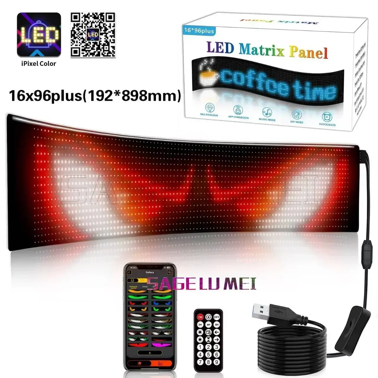 

Многоязычный светодиодный экран SAGE LU MEI для автомобиля