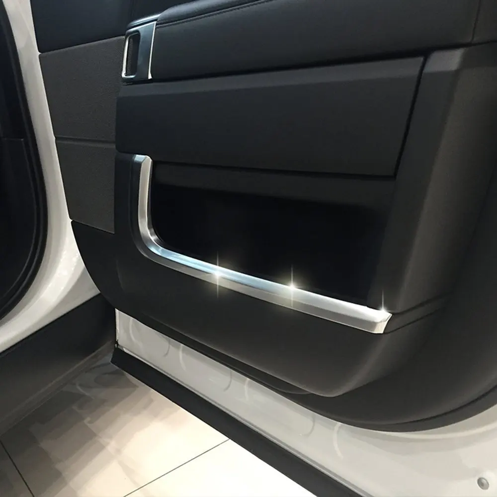 

4pcs/set Car Interior Accessories Side Door Molding Trim For Land Rover Range Rover Sport 2014 2015 2016 2017 Styling ABS Chrome