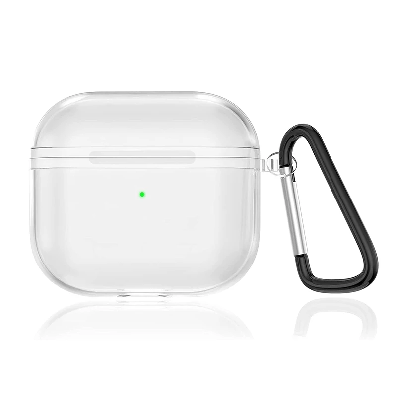 Силиконовый чехол Pods3 для Airpods 3 мягкий защитный HD прозрачный противоударный с