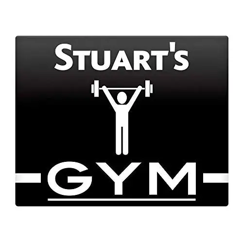 

Personalised Gym Sign Black White Metal Street Sign 8x12 1025