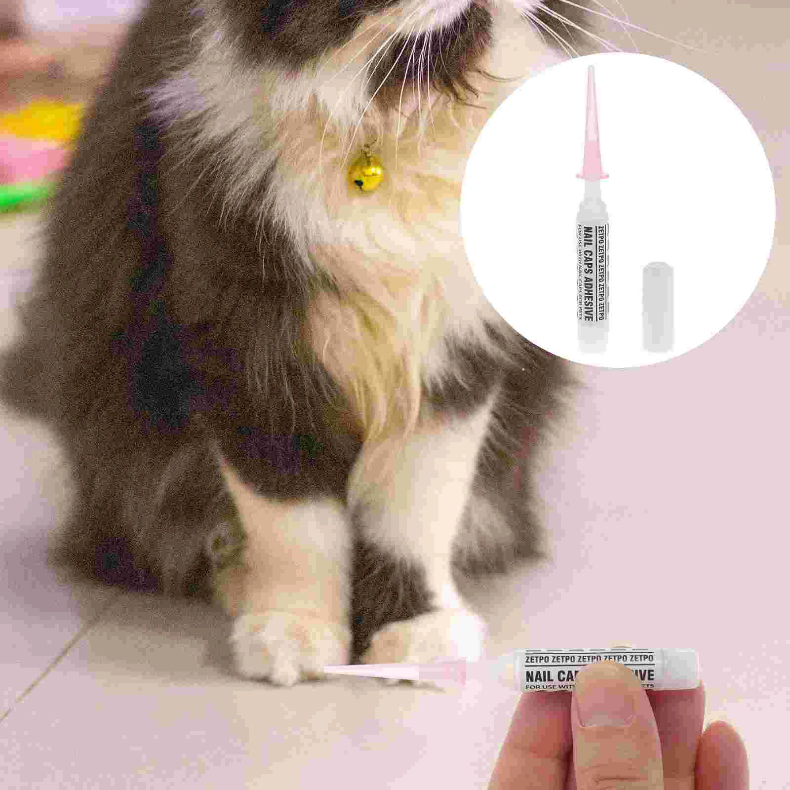 

10PCS Cat Nail Glue Safe Practical Portable Nontoxic Pet Adhesive Glue Cat Accessories for Cat