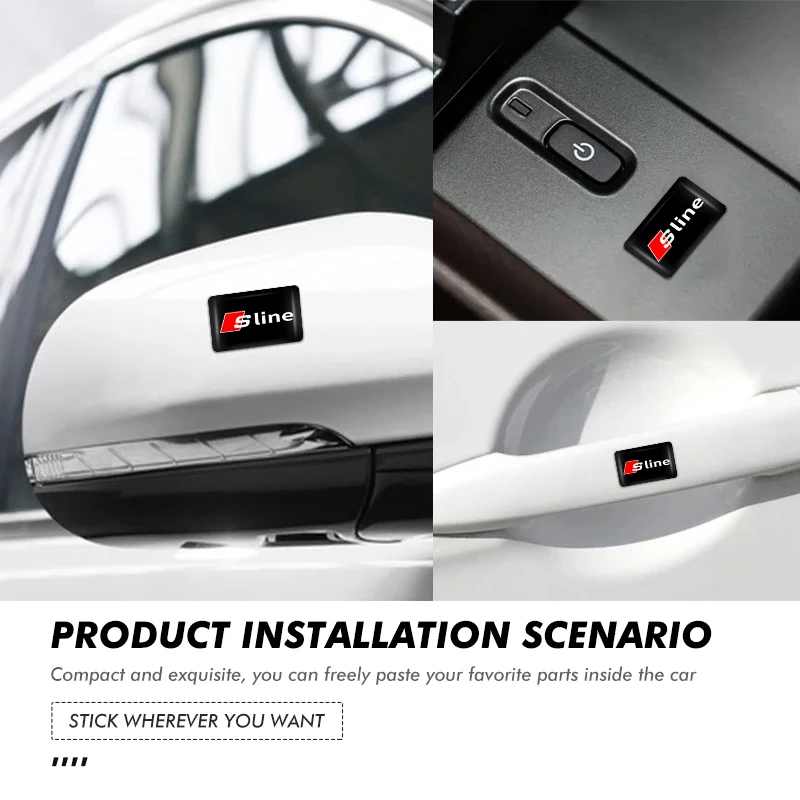 Автомобильные водонепроницаемые наклейки с логотипом для Audi A3 Q3 A4L Q5L Q2L R8 RS A6L S Line