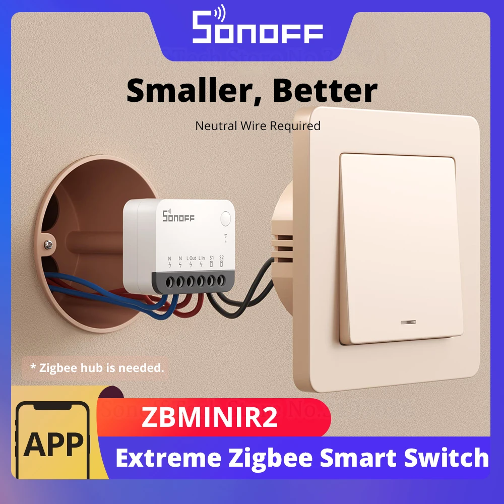 Смарт-выключатель SONOFF ZBMINIR2 Extreme Zigbee реле отсоединения внешний выключатель
