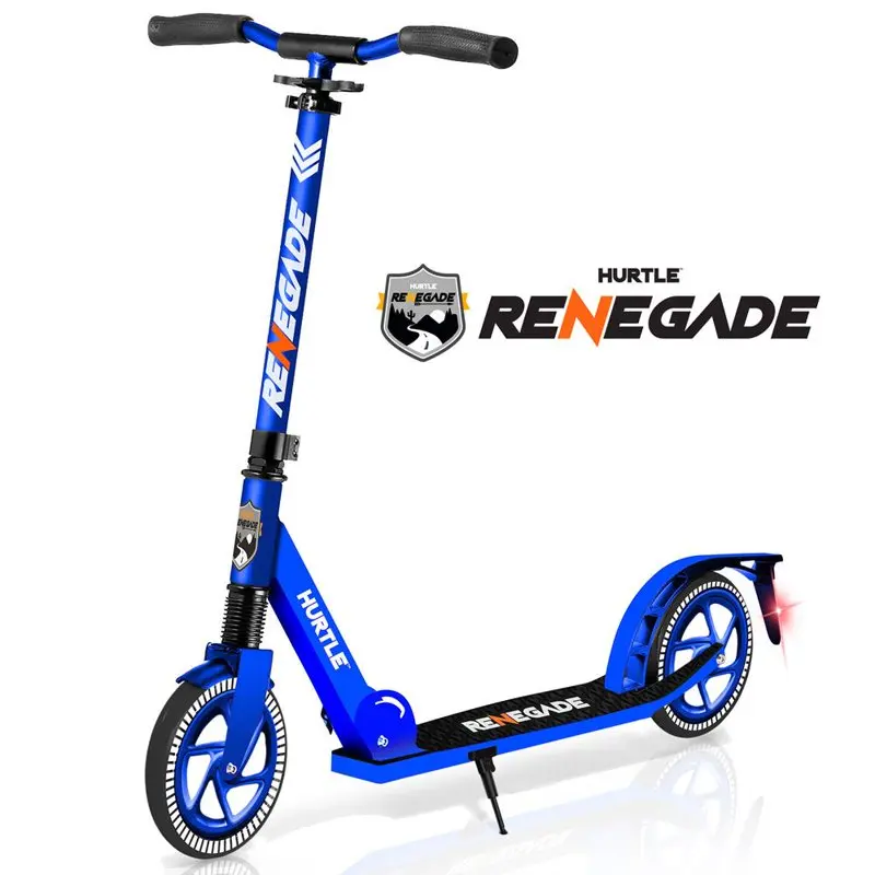 

HURTSBU Lightweight and Foldable Kick Scooter - Adjustable Scooter for Teens and Adult, Alloy Deck with High Impact Wheels (Blue
