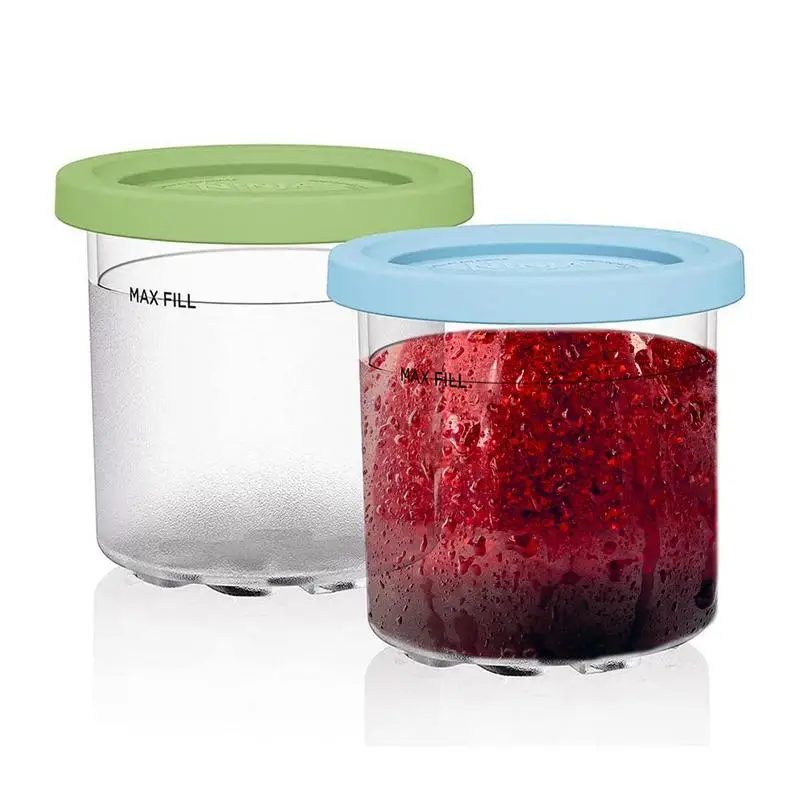 

Ice Cream Storage Container Homemade Ice Cream Cups Food Storage Leak-proof Washable And Reusable Enjoy Gelato Milkshakes And