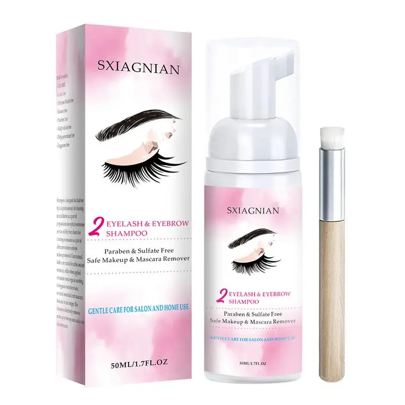 

Eyelash Extension Cleanser Lash Eyelid Foam Cleanser Eyelash Shampoo For Lash Extensions With Cleansing Brush Gentle Formula