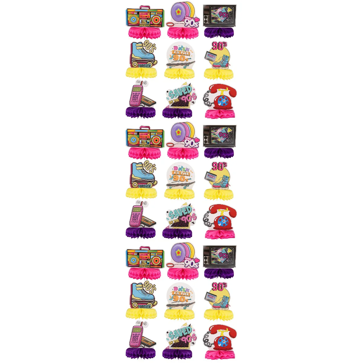 

Party Decorations 90S Honeycomb Discosupplies Favors Table Centerpiece 70S Centerpieces 1980S 90Ththeme Christmasdecades Retro