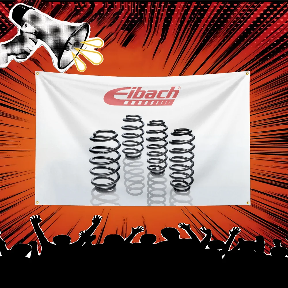 Фото Флаг Eibach Springs из полиэстера для гаража, мастерской, декора стен, подарок для механика №2