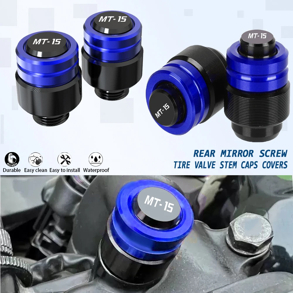 Крышки штока клапана шины для мотоциклов винт заднего зеркала YAMAHA MT15 MT 15 MSLAZ 2005-2017
