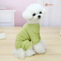 dog pajamas clothes spring summer cotton clothing for small dogs cat puppy rompers poodle york costume t shirt pet sleepwear