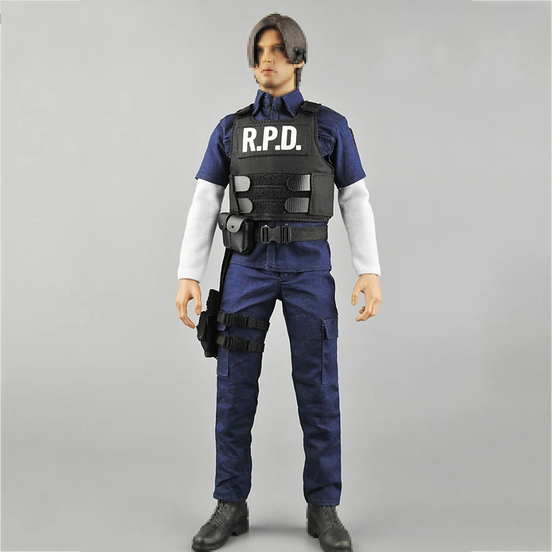 

X-TOYS X-024 1/6 Male Police Patrol Clothes R.P.D Inspection Costume Bulletproof Vest Pistol Holster For 12'' Action Figure