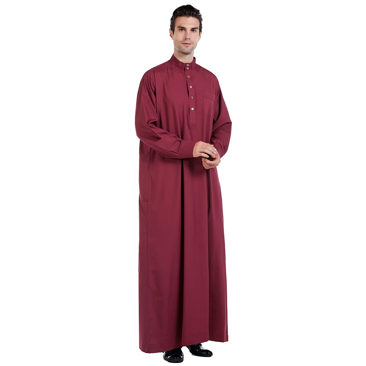 Muslim Men Clothing Abaya Musulmane Pour Homme Kaftan Leisure Jubba Thobe Fashion Loose Dubai Saudi Arabia Pakistan Islamic Robe