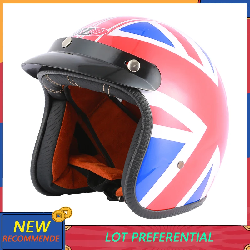 Men & Women Vespa Vintage Motorcycle Helmet Classic Retro Open Face Design Lightweight DOT Certified for Motorbike Cruiser BLD enlarge
