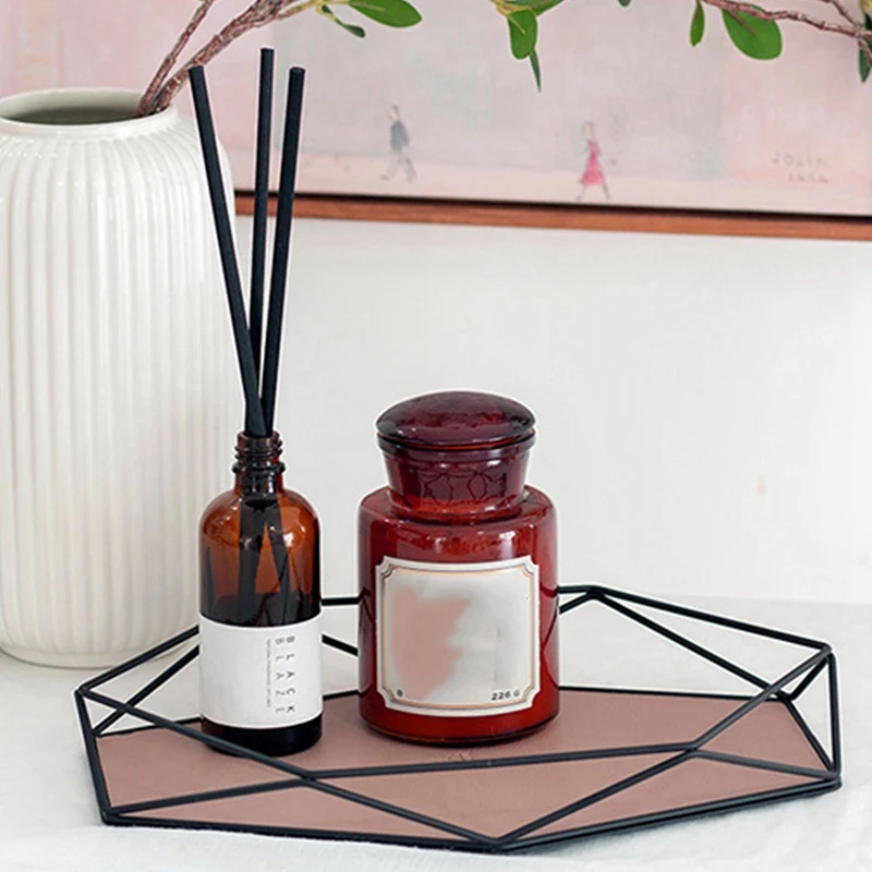 Кофейные лотки Настольная тарелка для хранения макияжа парфюма розовый лоток с