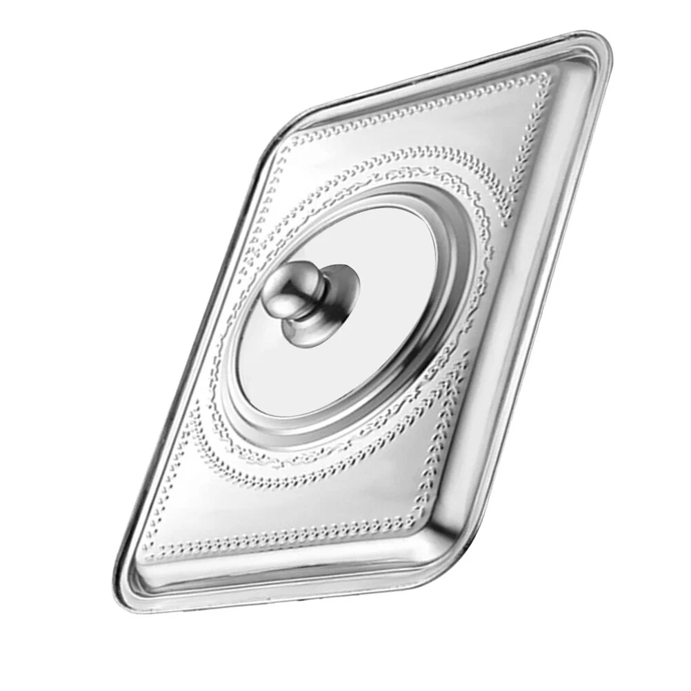 

Stainless Steel Pot Lid Anti Oil Splashing Pot Cover Protector Kitchen Supplies Cookware for Home Restaurant (Visible Lid,