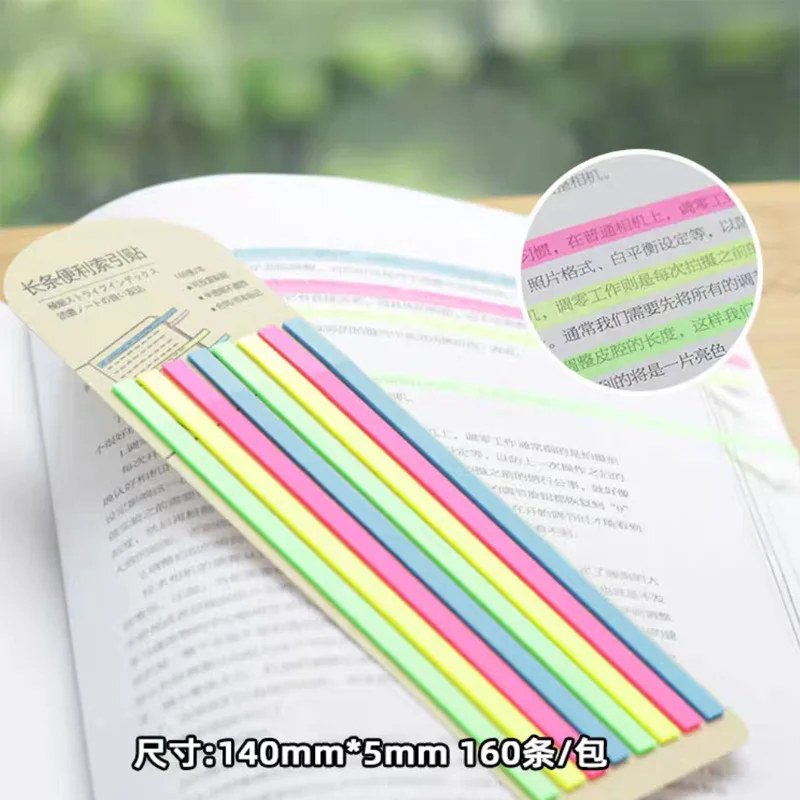 160Pcs/Set Color Stickers Transparent Fluorescent Index Tabs Flags Sticky Note Stationery Children Gifts School Office Supplies - купить по