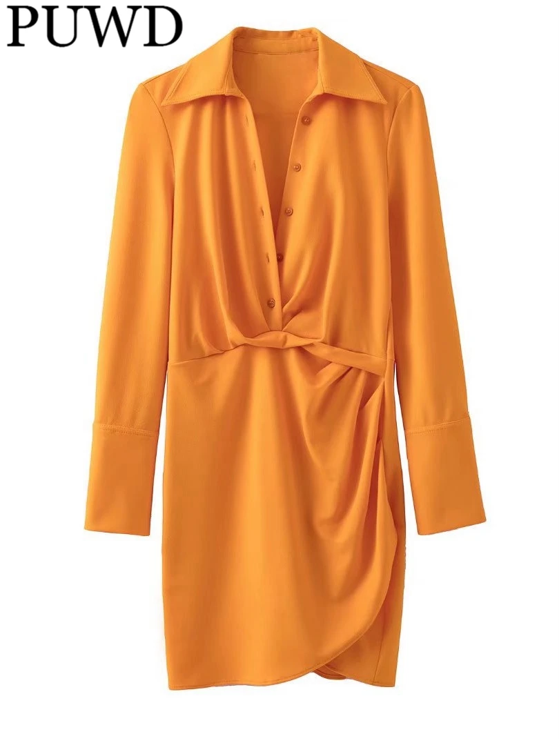 

Женское платье с V-образным вырезом, длинным рукавом и поясом