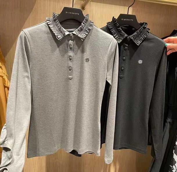 

Original single golf women's quick-drying elastic fashion lace autumn slim long-sleeved base coat