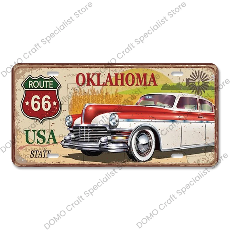 

Винтажный металлический знак Route 66 CQDM DECOR