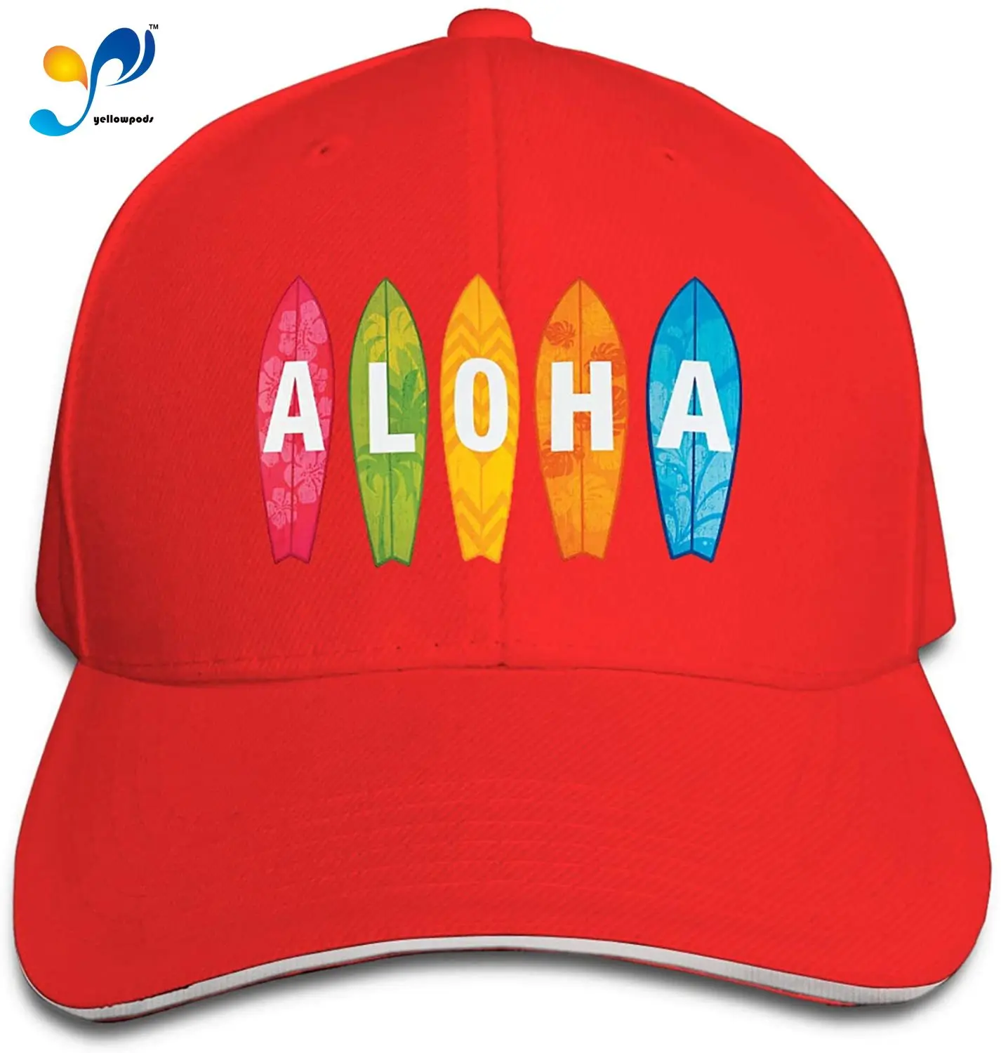 

Aloha Sur-Fboard Casquette Sunhat Adjustable Sandwich Cap Baseball Hats