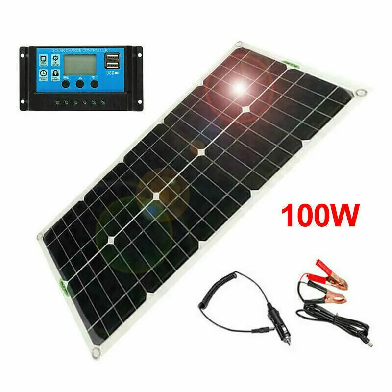 

100 Вт солнечная панель, плата хохматерungs-Solarpanel + 10 А-трансформатор, простой и удобный бытовой источник питания