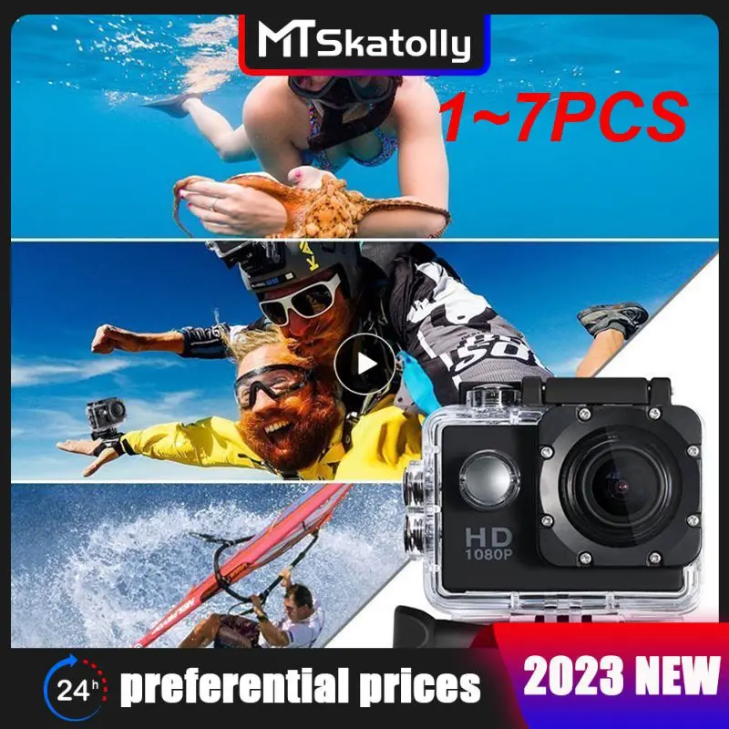 

1 ~ 7 шт. пластиковая Водонепроницаемая камера для дайвинга на 30 м, Спортивная мини-видеокамера DV 1080P для велосипеда, шлема, Автомобильный видеорегистратор, уличная камера