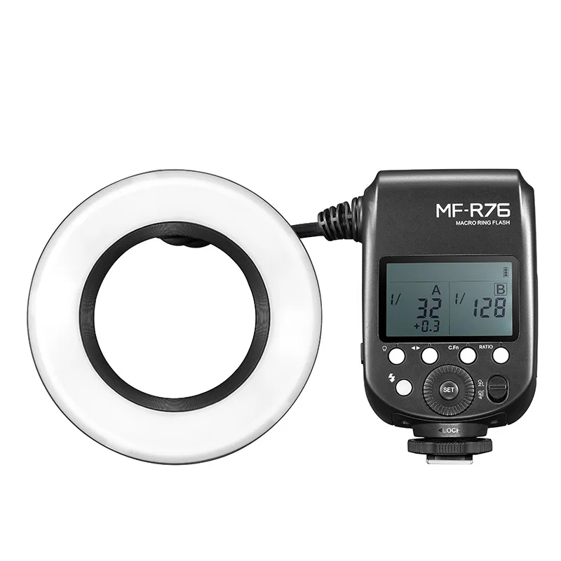 Фото MF-R76 Подходит для высокоскоростной синхронной вспышки Canon, Nikon, Sony, Fuji Macro Oral Ring №1