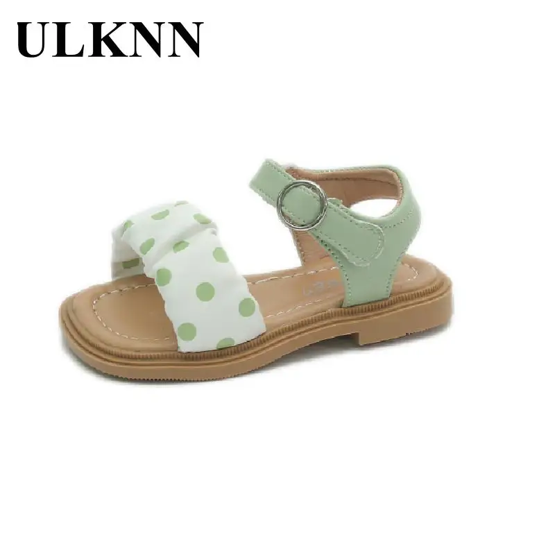 

Girls Sandals 2023 Summer New Children's Fashion Soft Antiskid Beach Sandals Princess 'shoes W1112 Kid's Point Shoe Size 23-34