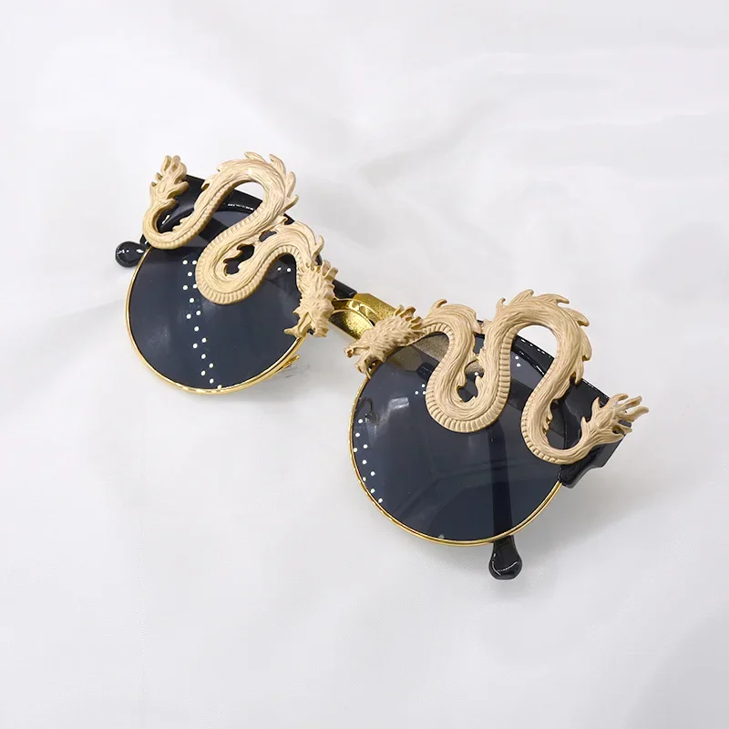 Новинка солнцезащитные очки в форме дракона для женщин и мужчин уникальные