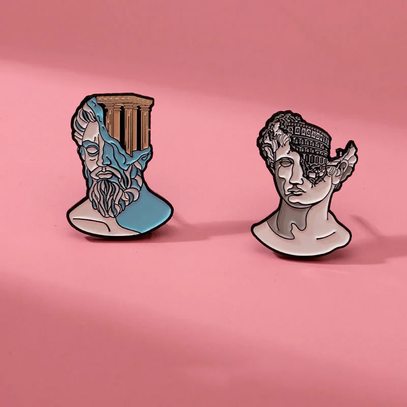 

Renaissance Classical Greece Pin Brooch Romantic Artworks Metal Handmade Badge Decoration British Museum Mysterious Folk-custom