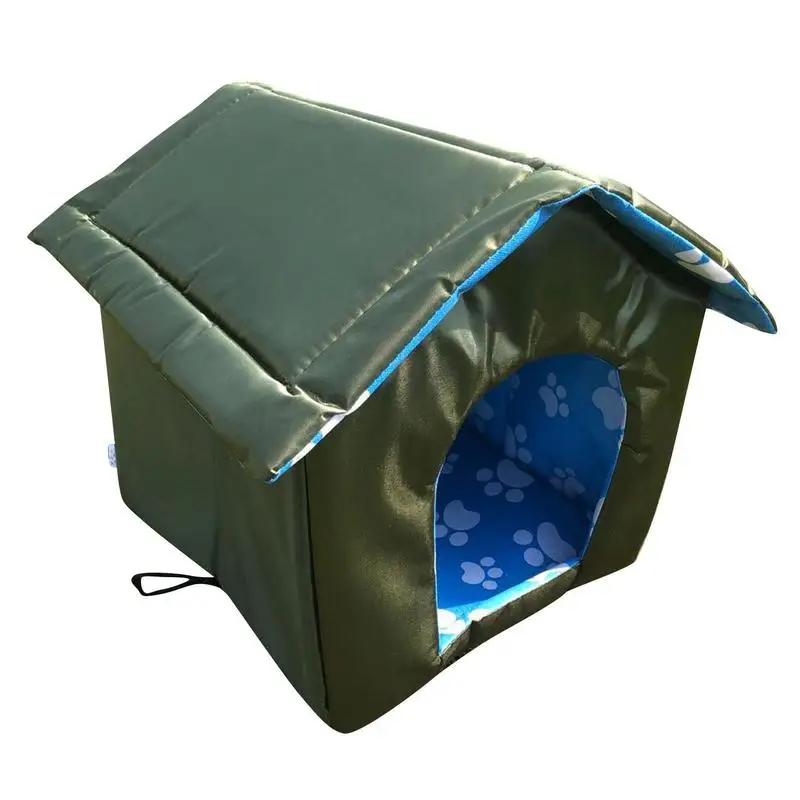 

Cat House Outdoor Weatherproof Canvas Pet House Four Season Durable Waterproof Cat Shelter With Roof Small Dog Tent Cabin