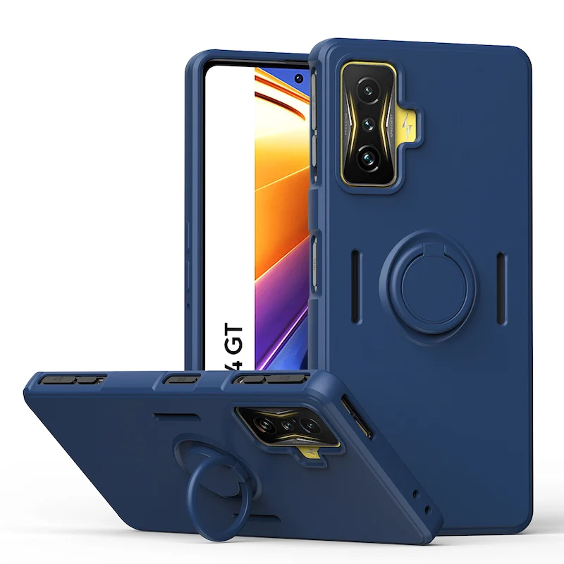 

Original Soft Liquid Silicone Case For Xiaomi Mi 1112 T Pro Redmi Note 11 10 9 Pro Ring Holder Strap Cover For Mi Poco X3 F4 GT
